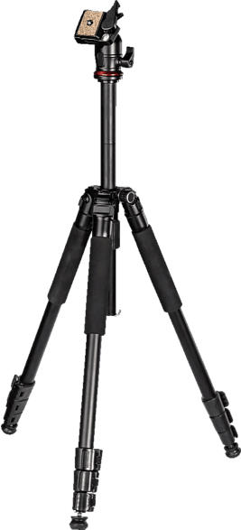 HAMA Traveller 163 Ball Dreibein Stativ, Schwarz, Höhe offen bis 1630 mm