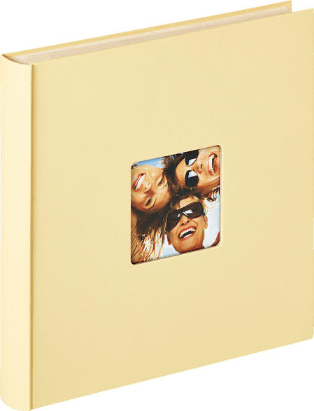 WALTHER Selbstklebealbum Fun Fotoalbum , 50 Seiten , Strukturpapier , Creme