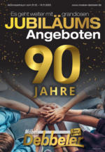 Möbel Debbeler Jubiläumsangebote - bis 14.11.2020