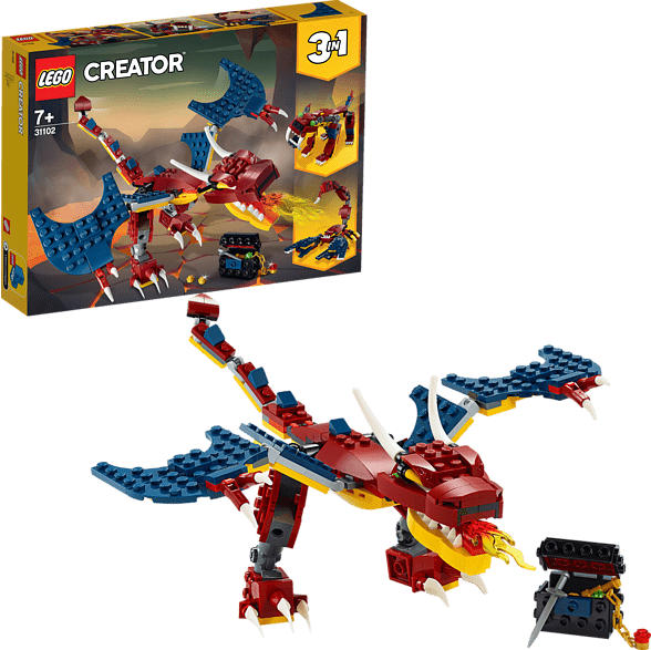 LEGO 31102 Feuerdrache Bausatz, Mehrfarbig
