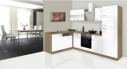 Einbauküche Eckküche Möbelix Economy L 280cm Eiche/Weiß