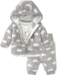 Newborn Plüschjacke, Shirt und Plüschhose