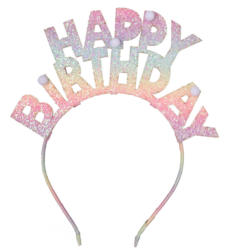 Haarreif mit Happy Birthday-Schriftzug