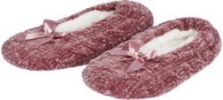 1 Paar Damen Hausschuhe mit Chenille