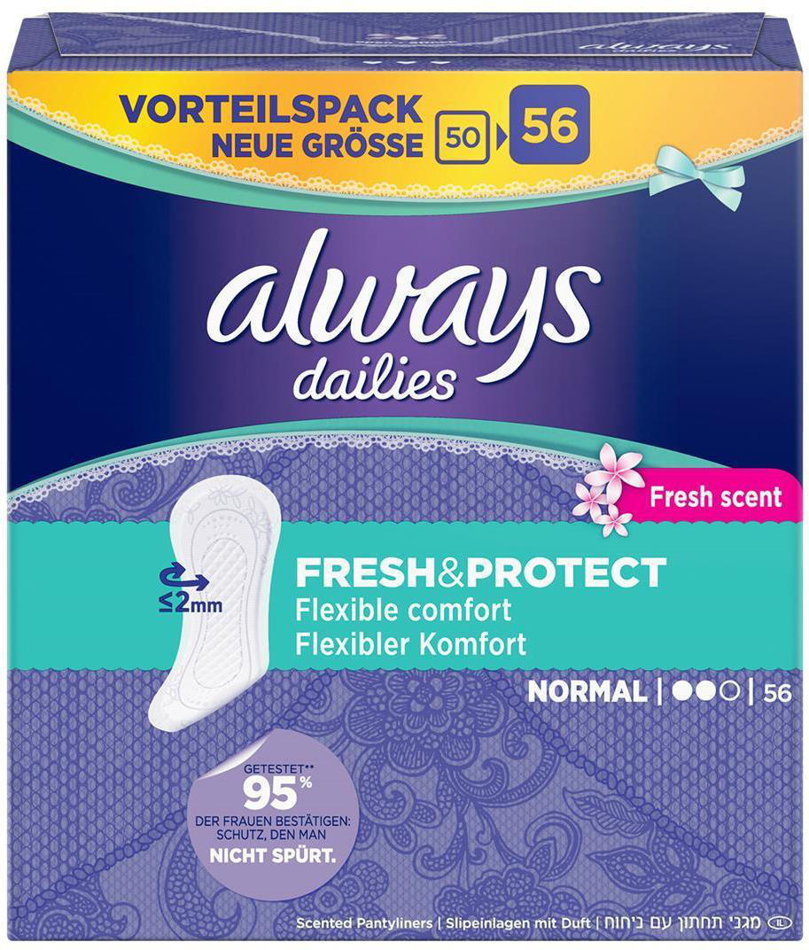 Always Fresh And Protect Slipeinlagen Normal Fresh Scent Vorteilspack ️ Online Von Billa 6173