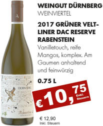 2017 Grüner Veltliner DAC Reserve Rabenstein
