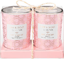 Dekorieren & Einrichten Duftkerzenglas rosa-gold Rose