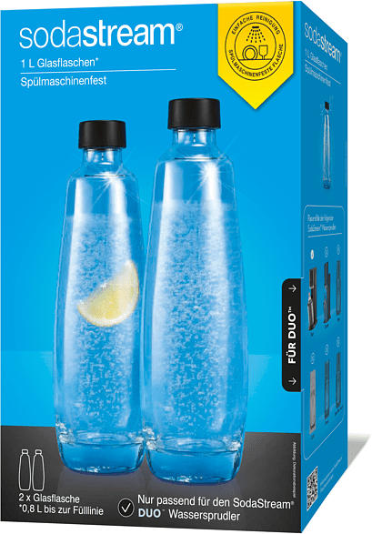 Sodastream Glaskaraffe Duo (1l, nur für Duo-Wassersprudler)