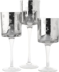 3 Windlichter aus Glas