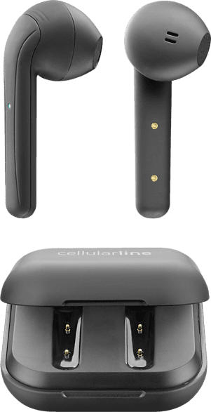 True Wireless Kopfhörer mit Lade- und Aufbewahrungsbox, schwarz