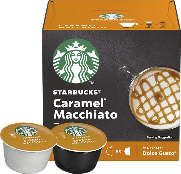 Starbucks Caramel Macchiato für NESCAFÉ DOLCE GUSTO (12 Kapseln/6 Getränke); Kaffeekapsel
