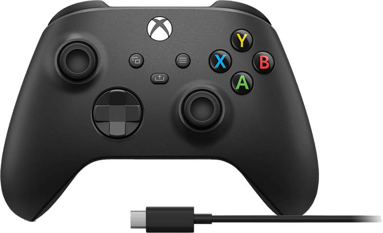 Xbox Series X Wireless Controller mit USB-C Kabel, Schwarz (1V8-00002)