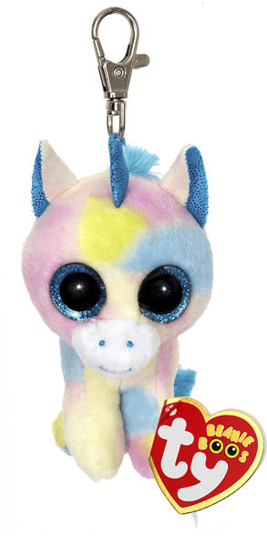 TY Blitz Einhorn 8,5 cm Schlüsselanhänger, Mehrfarbig