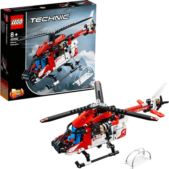 LEGO 42092 Rettungshubschrauber Bausatz, Mehrfarbig