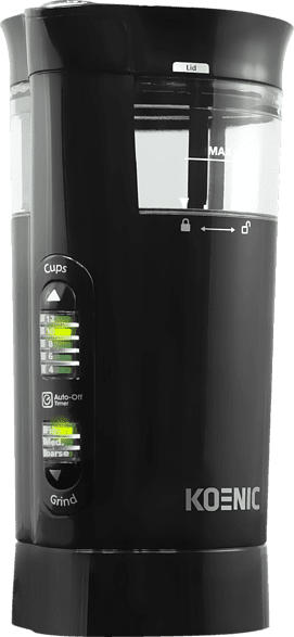 KOENIC KGC 1221 B Kaffeemühle Schwarz (170 Watt, Schlagmahlwerk)