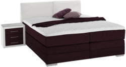Boxspringbett Alexandra ca.200x200cm,weiß/Rot