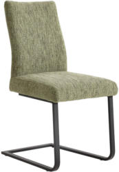 Schwingstuhl in Metall, Textil Schwarz, Hellgrün