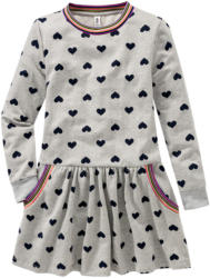 Mädchen Sweatkleid mit Herz-Allover