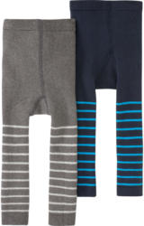 2 Baby Thermoleggings im Streifen-Look