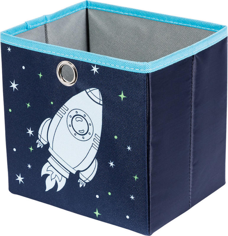 Kleine Aufbewahrungsbox mit Raketen-Motiv (Nur online)