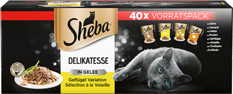 Sheba Delikatesse in Gelee Geflügel Variation 40x85g
