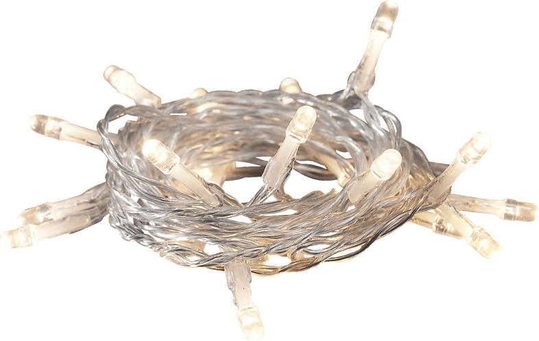 KONSTSMIDE LED Lichterkette, 10 warm weiße Dioden LED Lichterkette, Transparent,