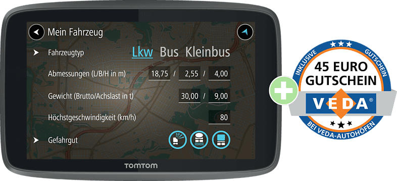 TOMTOM GO PROFESSIONAL 6250 + AUTOHOF GUTSCHEIN (MSH) LKW, Bus Europa