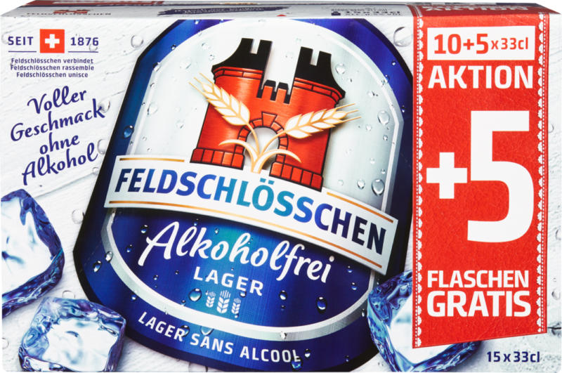Feldschlösschen Bier Alkoholfrei, 15 x 33 cl