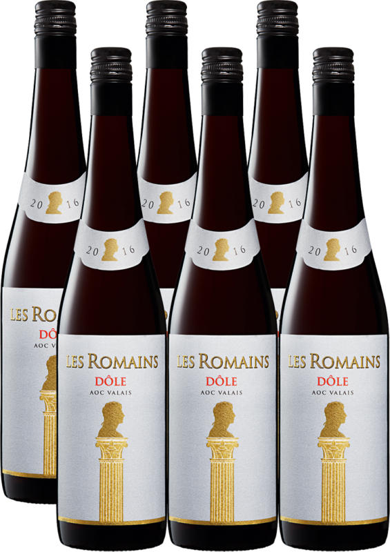 Les Romains Dôle du Valais AOC, 2018, Wallis, Schweiz, 6 x 70 cl