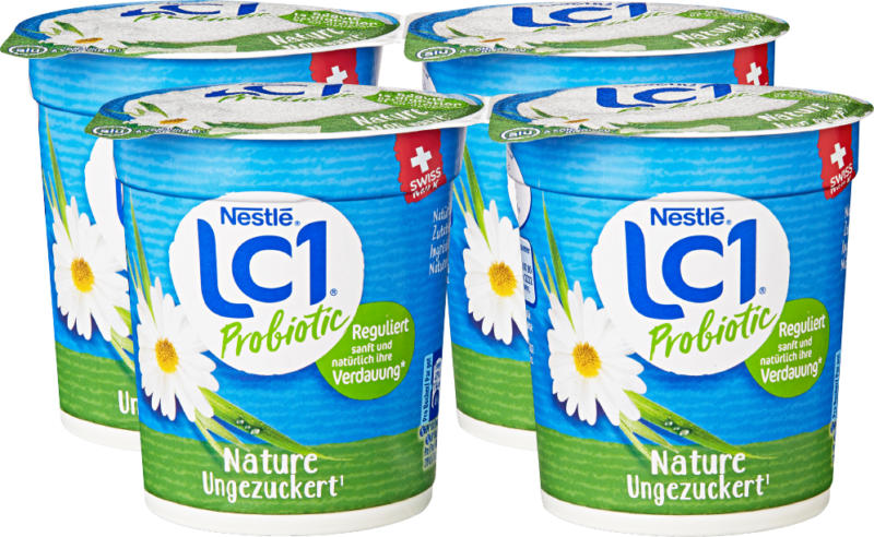 Yogourt LC1 Nestlé, probiotique, nature, non sucré, 4 x 150 g