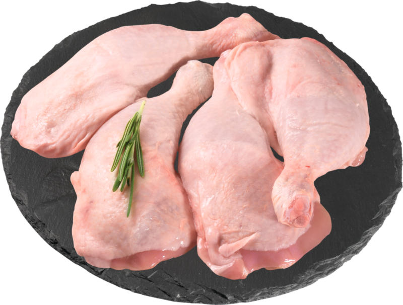 Cuisse de poulet Denner, 4 pièces, Suisse, env. 1000 g, le kg