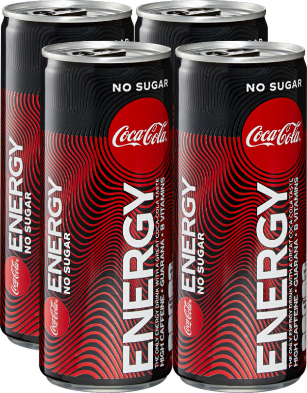 Coca-Cola Energy Zero, 4 x 25 cl