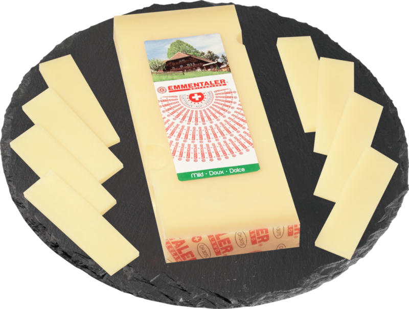Emmentaler Käse AOP , mild, ca. 450 g, per 100 g
