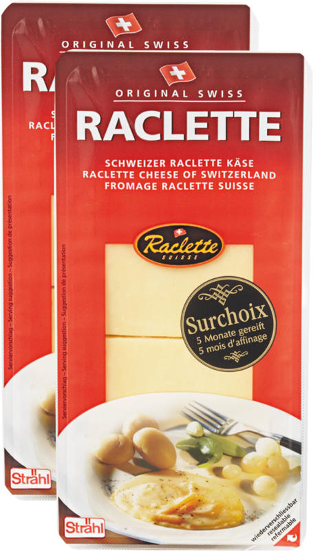Original Swiss Raclette, Surchoix, a fette, 2 x 300 g