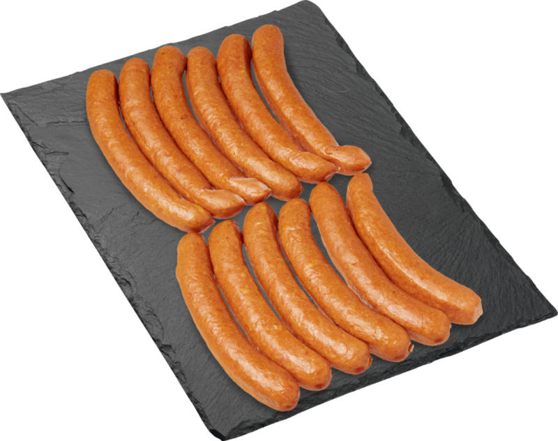 Petie saucisse de porc Denner, 3 paquets de 4 petites saucisses, 600 g