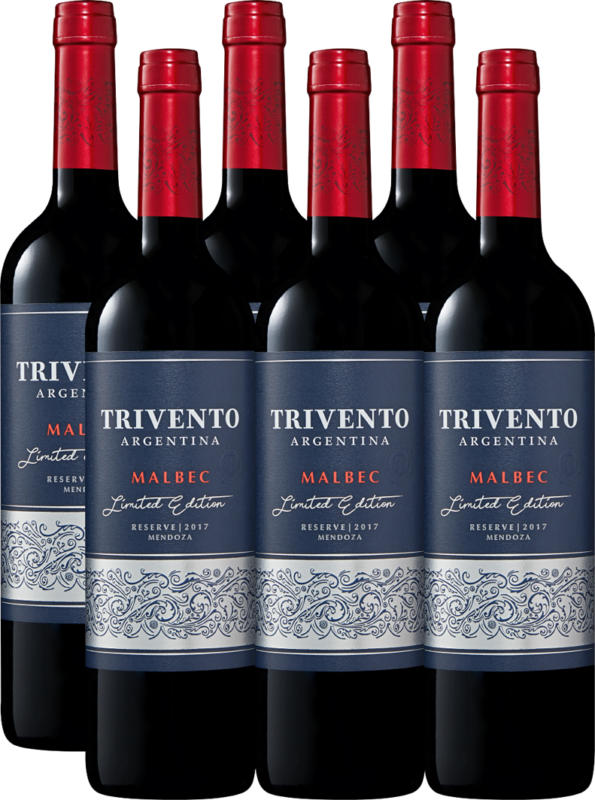 Trivento Malbec Reserve Limited Edition, 2019, Mendoza, Argentinien, 6 x 75 cl