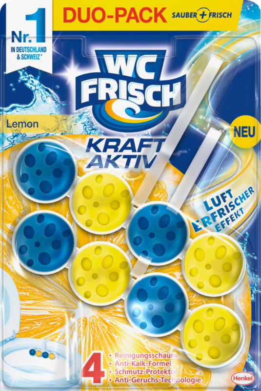 WC Frisch Kraft-Aktiv Duftspüler, Lemon, 2 x 50 g