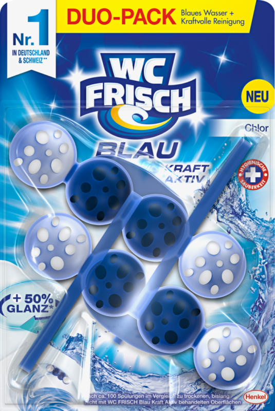Palline profumate WC Frisch Kraft-Aktiv, Cloro, 2 x 50 g