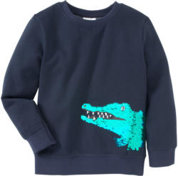 Jungen Sweatshirt mit Wendepailletten