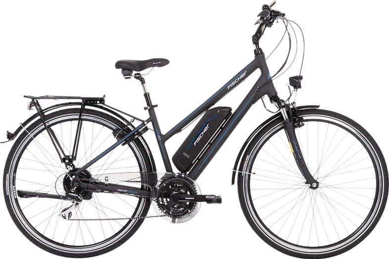 FISCHER - FAHRRAD ETD 1801 Trekkingrad (28 Zoll, 44 cm, City Rahmen, 396 Wh, Dunkel anthrazit matt)