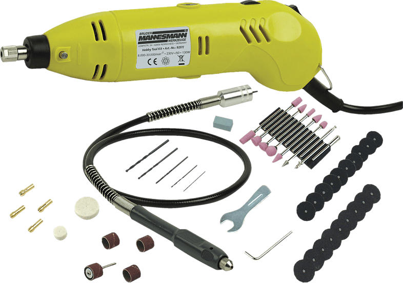 MANNESMANN 92571 Hobby Tool Kit Schleifgerät, Gelb/Schwarz