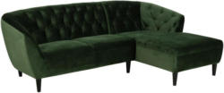 Chesterfield-Sofa in L-Form Ria Dunkelgrün