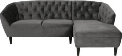 Chesterfield-Sofa in L-Form Ria Dunkelgrau