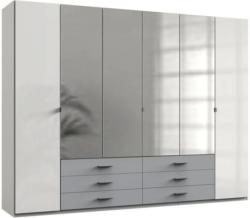 Drehtürenschrank Sumatra B:270cm Hellgrau/Weiss