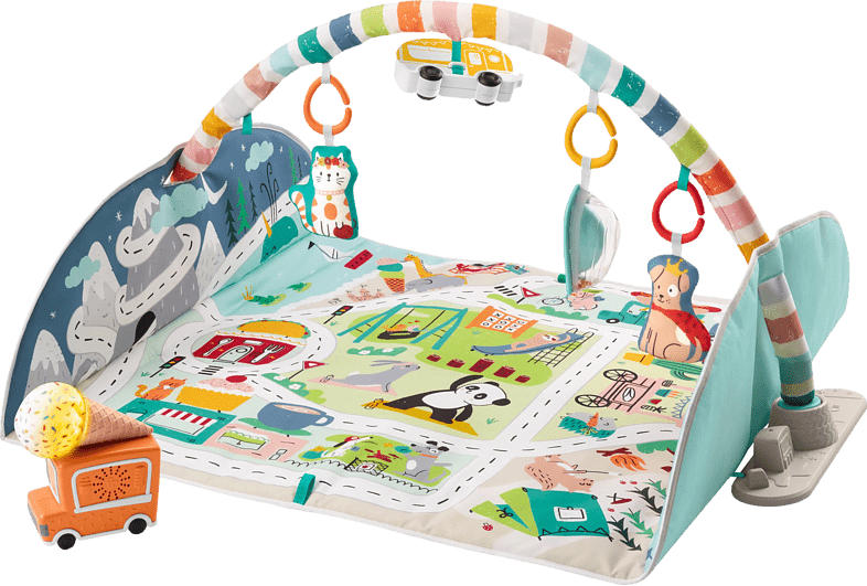 FISHER PRICE Jumbo Abenteuer Spieldecke, Mehrfarbig