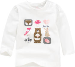 Newborn Langarmshirt mit süßem Tier-Print