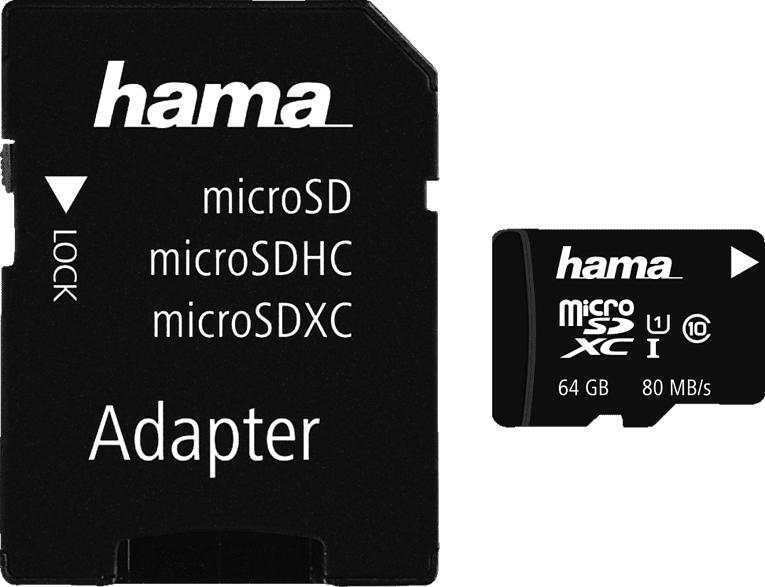 HAMA microSDXC Class 10 UHS-I 64 GB