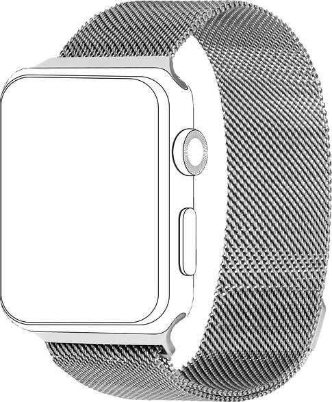 TOPP 40-37-1832, Ersatz-und Wechselarmband, Apple, Watch 38/40, Silber