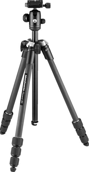 MANFROTTO MKELMII4CFM-BH ELEMENT MII MOB Dreibein Dreibeinstativ, Schwarz, Höhe offen bis 1600 mm