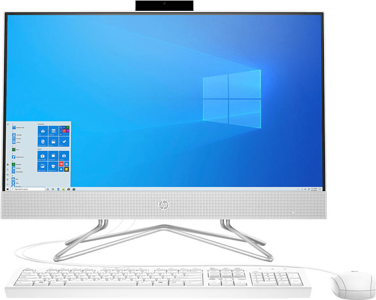 HP 24-df0301ng, All-in-One PC mit 23.8 Zoll Display, Athlon Prozessor, 8 GB RAM, 256 GB SSD, Radeon Grafik, Weiß
